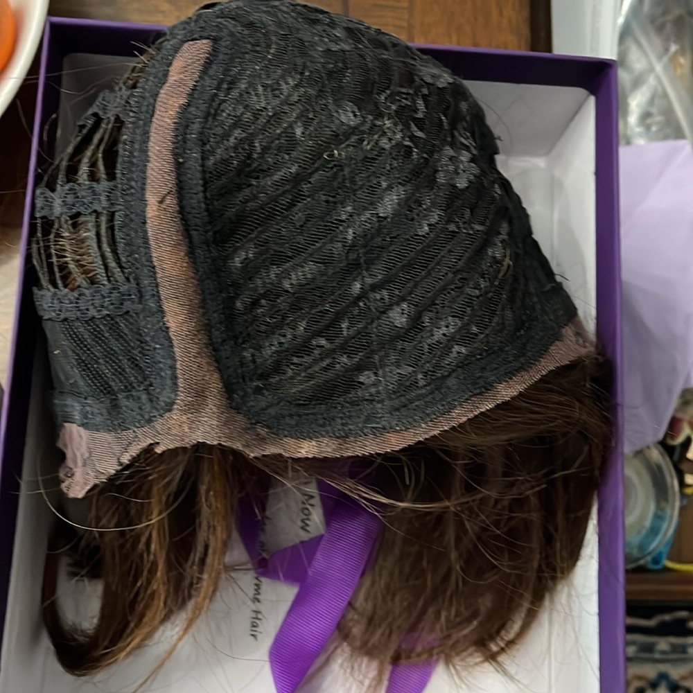 Human hair wig , brown color , lace front. - Picture 10 of 10